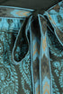 Embroidered linen belt with pocket
